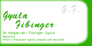 gyula fibinger business card